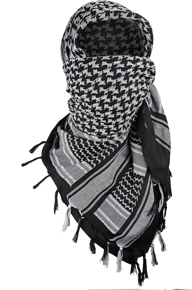 Luxns Store Military Shemagh Tactical Desert Scarf / 100% Cotton Keffiyeh Scarf Wrap for Men And Women - Image 1